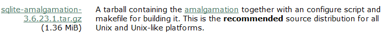 SQLite amalgation